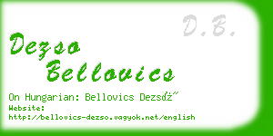 dezso bellovics business card